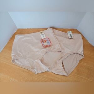 Lot of 2 Vtg SEARS SOFT SHAPE Control Panty Ex Large Nude NOS Style 29832, 23001